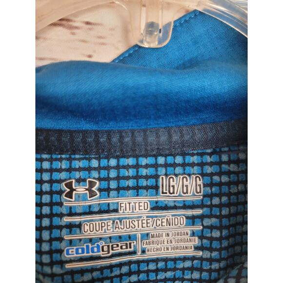 Under Armour Cold Gear Blue Quarter Zip Active Top Junior Boys Size Large - Picture 2 of 8